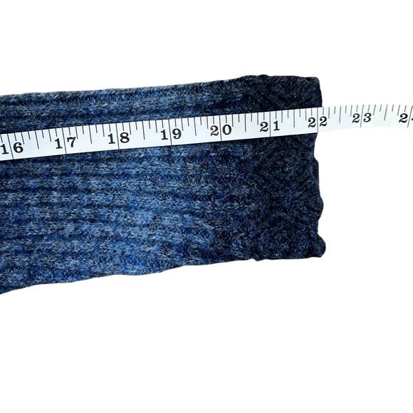 Alfred Dunner MP Blue Striped Ombre Cable Knit  Sweater Scallped Trims Acrylic - Picture 11 of 16